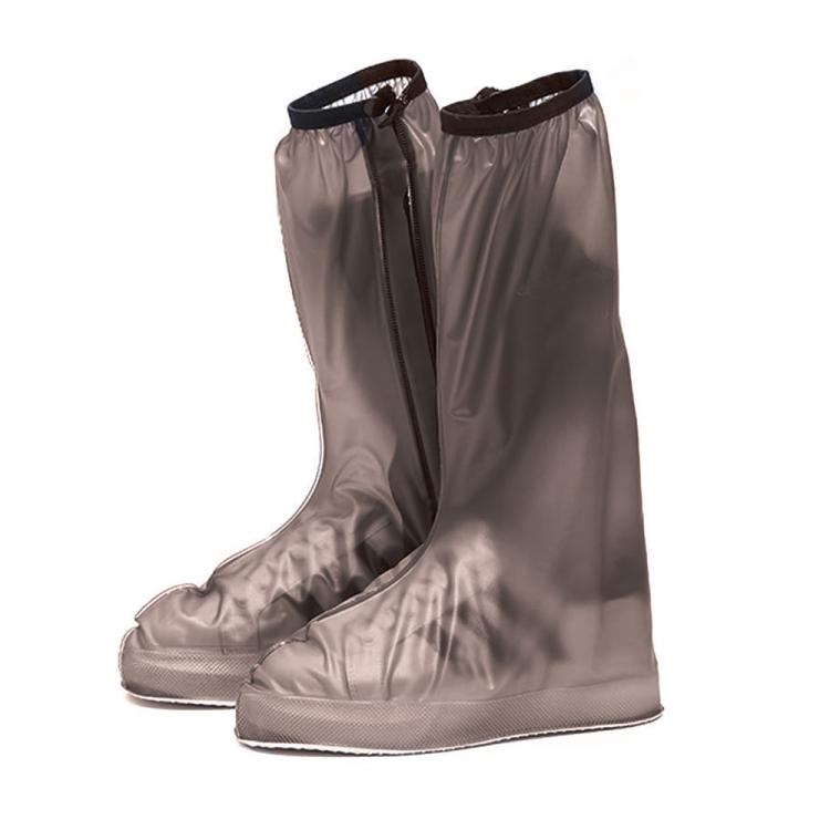 38cm Outdoor PVC Thickened Anti-Skid Rainproof High-Top Shoe Covers, S 35-36, M 37-38, L 39-40, XL 41-42, XXL 43-44, XXXL 45-46
