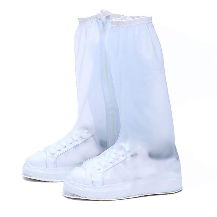 38cm Outdoor PVC Thickened Anti-Skid Rainproof High-Top Shoe Covers, S 35-36, M 37-38, L 39-40, XL 41-42, XXL 43-44, XXXL 45-46
