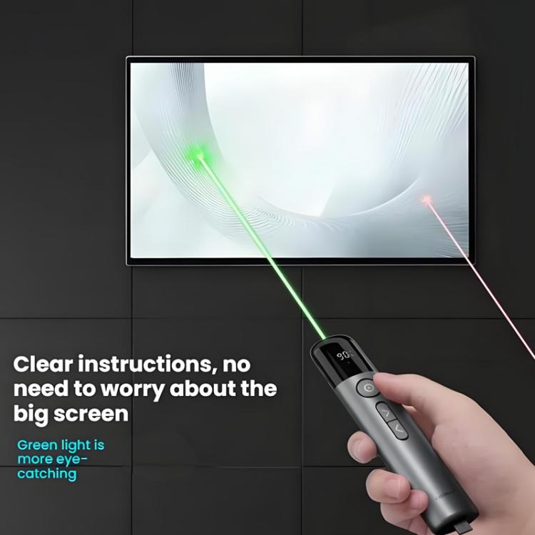 ASiNG A17 Pro Dual Mode Wireless Laser Presentation Pointer - USB/Bluetooth Rechargeable Adjustable Brightness, A17 Pro