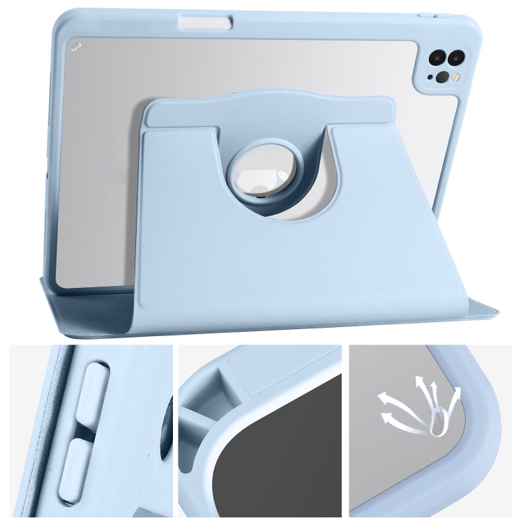 Acrylic 360 Degree Rotation Holder Tablet Leather Case, For iPad Air 13 2025 / 2024 / Pro 12.9 2022, For iPad Air 13 2024 / Pro 12.9 2022/2021/2020/2018