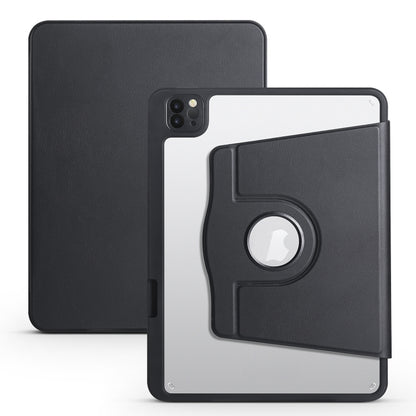 Acrylic 360 Degree Rotation Holder Tablet Leather Case, For iPad Air 13 2025 / 2024 / Pro 12.9 2022, For iPad Air 13 2024 / Pro 12.9 2022/2021/2020/2018