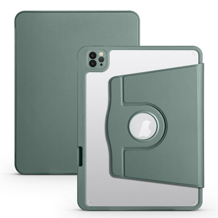 Acrylic 360 Degree Rotation Holder Tablet Leather Case, For iPad Air 13 2025 / 2024 / Pro 12.9 2022, For iPad Air 13 2024 / Pro 12.9 2022/2021/2020/2018
