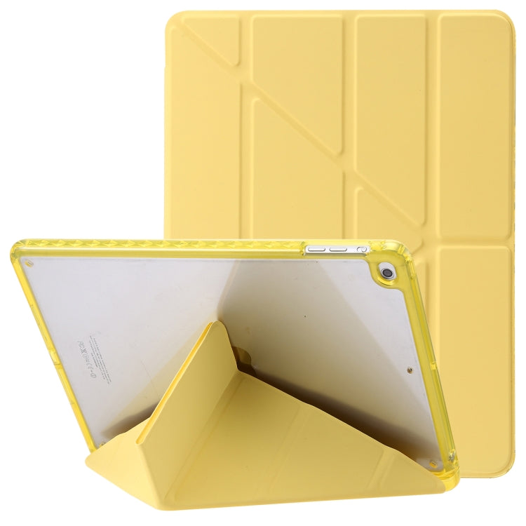 Clear Acrylic Deformation Leather Tablet Case, For iPad 10th Gen 10.9 2022, For iPad Pro 12.9 2022 / 2021 / 2020, For iPad Pro 11 2022 / 2021 / 2020, For iPad Air / Air 2 / 9.7 2018 / 2017