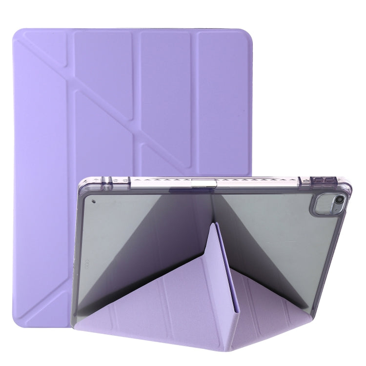 Clear Acrylic Deformation Leather Tablet Case, For iPad 10th Gen 10.9 2022, For iPad Pro 12.9 2022 / 2021 / 2020, For iPad Pro 11 2022 / 2021 / 2020, For iPad Air / Air 2 / 9.7 2018 / 2017