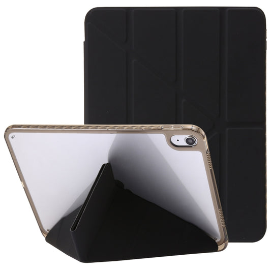 Clear Acrylic Deformation Leather Tablet Case, For iPad 10th Gen 10.9 2022, For iPad Pro 12.9 2022 / 2021 / 2020, For iPad Pro 11 2022 / 2021 / 2020, For iPad Air / Air 2 / 9.7 2018 / 2017