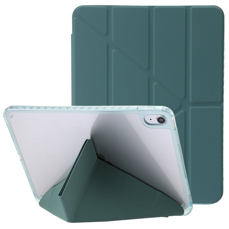 Clear Acrylic Deformation Leather Tablet Case, For iPad 10th Gen 10.9 2022, For iPad Pro 12.9 2022 / 2021 / 2020, For iPad Pro 11 2022 / 2021 / 2020, For iPad Air / Air 2 / 9.7 2018 / 2017
