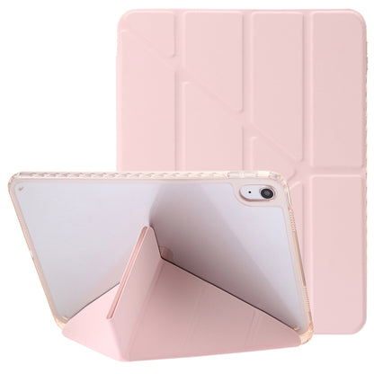 Clear Acrylic Deformation Leather Tablet Case, For iPad 10th Gen 10.9 2022, For iPad Pro 12.9 2022 / 2021 / 2020, For iPad Pro 11 2022 / 2021 / 2020, For iPad Air / Air 2 / 9.7 2018 / 2017