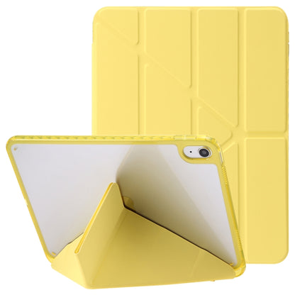 Clear Acrylic Deformation Leather Tablet Case, For iPad 10th Gen 10.9 2022, For iPad Pro 12.9 2022 / 2021 / 2020, For iPad Pro 11 2022 / 2021 / 2020, For iPad Air / Air 2 / 9.7 2018 / 2017