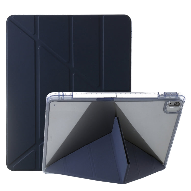 Clear Acrylic Deformation Leather Tablet Case, For iPad 10th Gen 10.9 2022, For iPad Pro 12.9 2022 / 2021 / 2020, For iPad Pro 11 2022 / 2021 / 2020, For iPad Air / Air 2 / 9.7 2018 / 2017