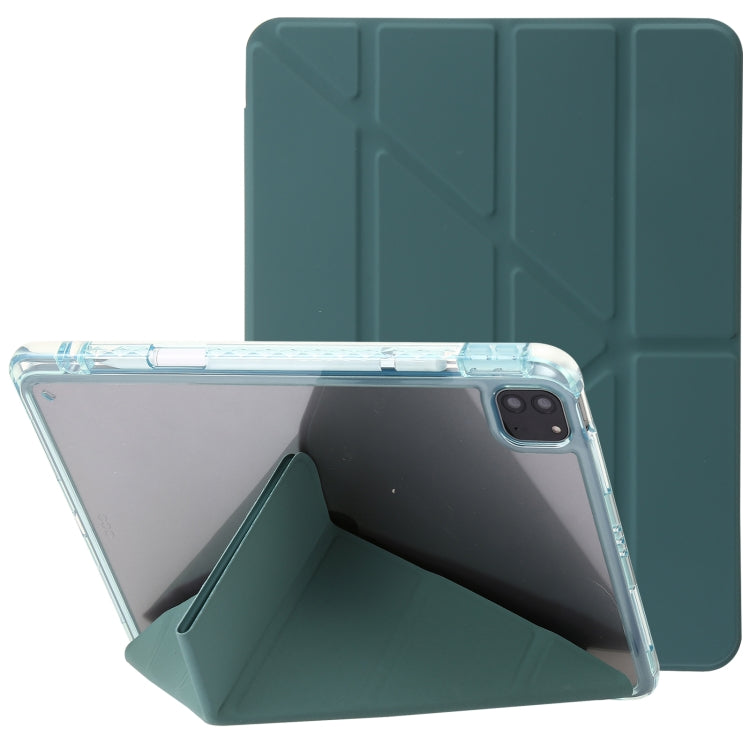Clear Acrylic Deformation Leather Tablet Case, For iPad 10th Gen 10.9 2022, For iPad Pro 12.9 2022 / 2021 / 2020, For iPad Pro 11 2022 / 2021 / 2020, For iPad Air / Air 2 / 9.7 2018 / 2017