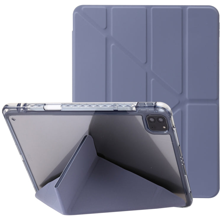 Clear Acrylic Deformation Leather Tablet Case, For iPad 10th Gen 10.9 2022, For iPad Pro 12.9 2022 / 2021 / 2020, For iPad Pro 11 2022 / 2021 / 2020, For iPad Air / Air 2 / 9.7 2018 / 2017
