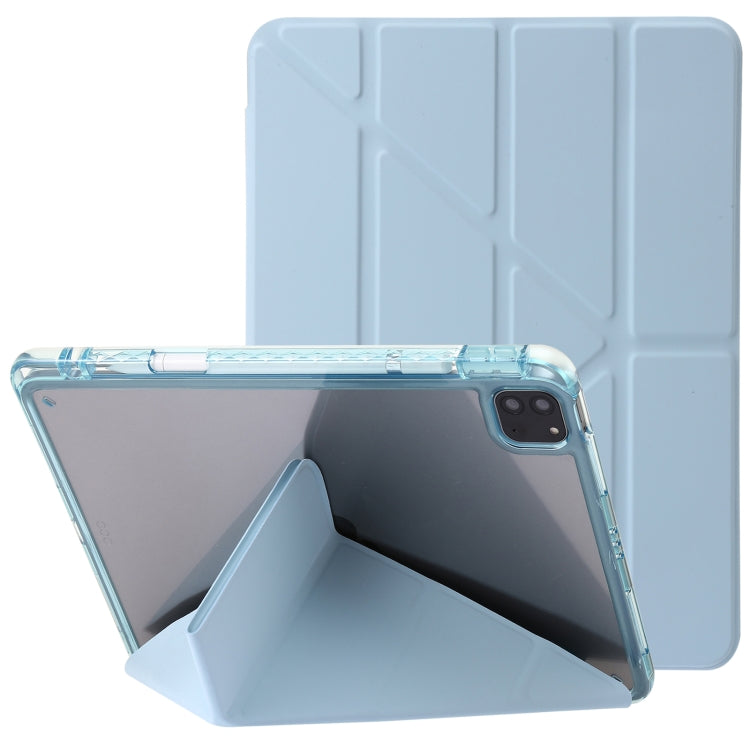Clear Acrylic Deformation Leather Tablet Case, For iPad 10th Gen 10.9 2022, For iPad Pro 12.9 2022 / 2021 / 2020, For iPad Pro 11 2022 / 2021 / 2020, For iPad Air / Air 2 / 9.7 2018 / 2017