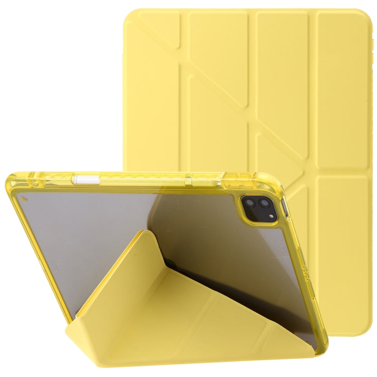 Clear Acrylic Deformation Leather Tablet Case, For iPad 10th Gen 10.9 2022, For iPad Pro 12.9 2022 / 2021 / 2020, For iPad Pro 11 2022 / 2021 / 2020, For iPad Air / Air 2 / 9.7 2018 / 2017