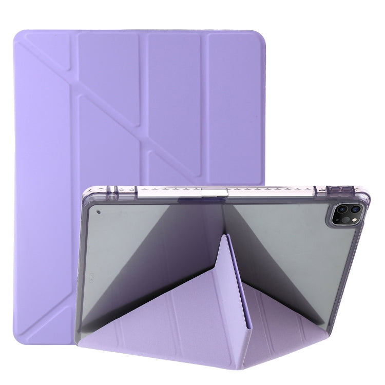 Clear Acrylic Deformation Leather Tablet Case, For iPad 10th Gen 10.9 2022, For iPad Pro 12.9 2022 / 2021 / 2020, For iPad Pro 11 2022 / 2021 / 2020, For iPad Air / Air 2 / 9.7 2018 / 2017