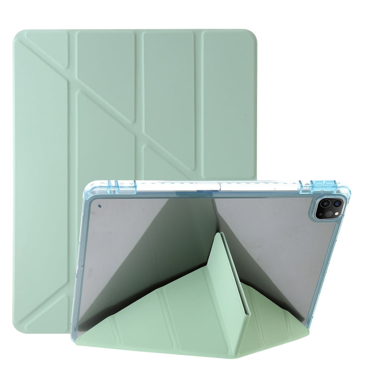 Clear Acrylic Deformation Leather Tablet Case, For iPad 10th Gen 10.9 2022, For iPad Pro 12.9 2022 / 2021 / 2020, For iPad Pro 11 2022 / 2021 / 2020, For iPad Air / Air 2 / 9.7 2018 / 2017