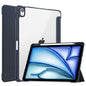 Pure Color 3-fold Clear TPU Smart Leather Tablet Case, For iPad Air 11 2025 / 2024