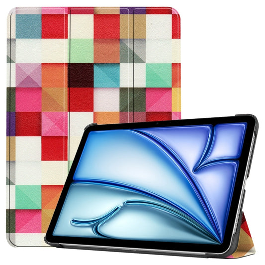 Custer Painted 3-Fold Holder Smart Leather Tablet Case, For iPad Air 11 2025 / 2024