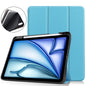 Custer TPU Pure Color 3-Fold Holder Smart Leather Tablet Case, For iPad Air 11 2024 / 2025