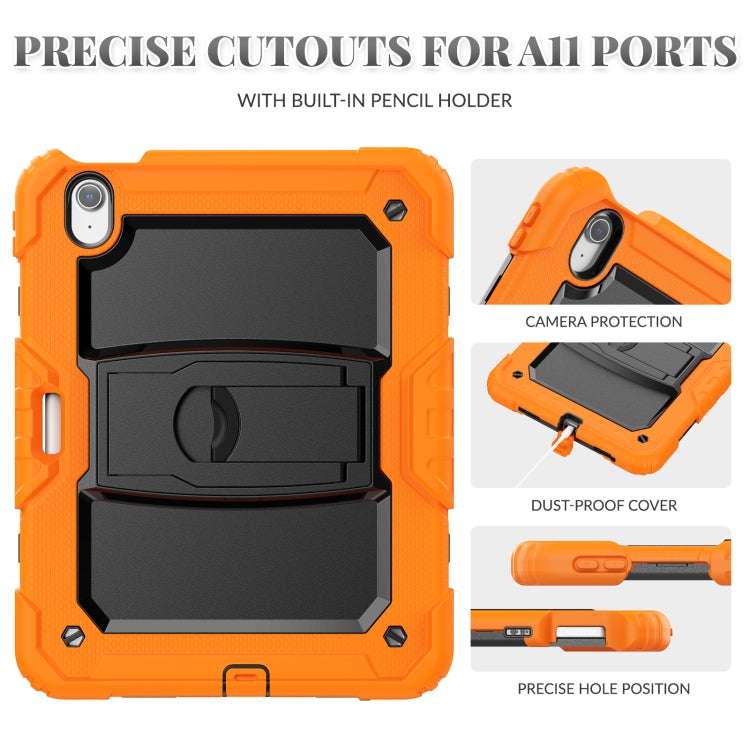 Silicone Hydric PC Tablet Case with Shoulder Strap & Holder, For iPad Air 11 2025 / 2024