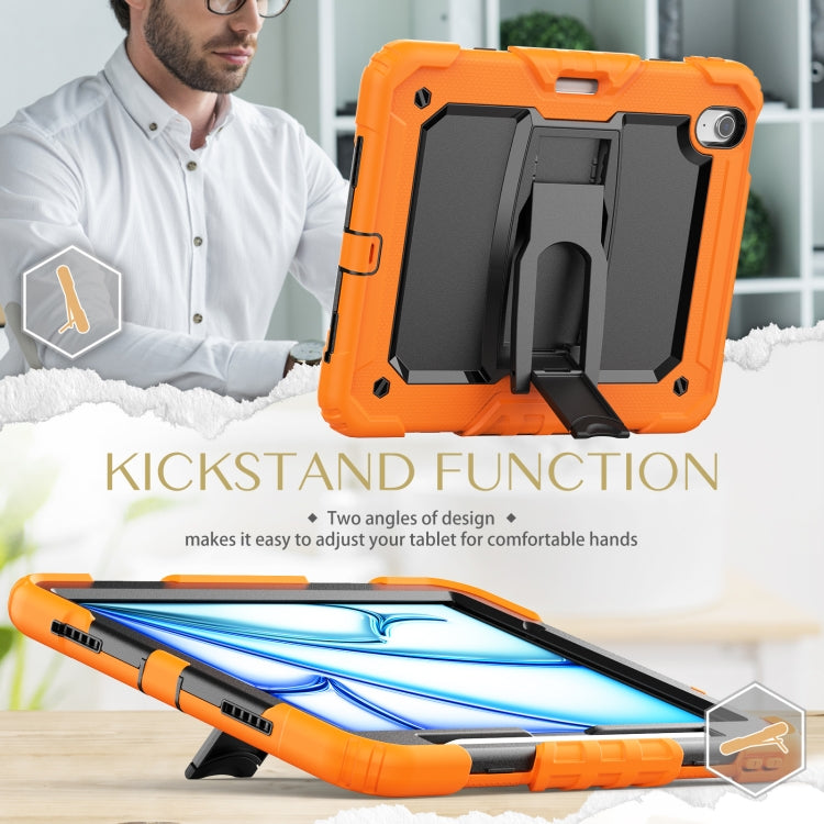 Silicone Hydric PC Tablet Case with Shoulder Strap & Holder, For iPad Air 11 2025 / 2024