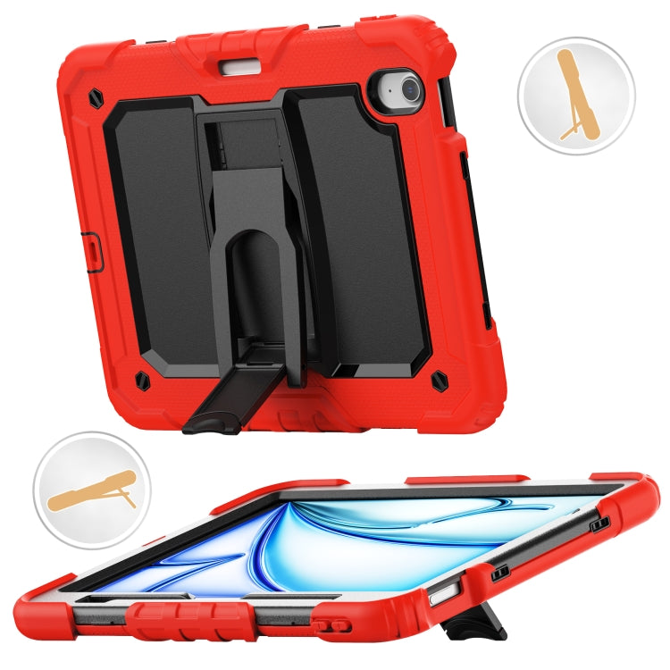 Silicone Hydric PC Tablet Case with Shoulder Strap & Holder, For iPad Air 11 2025 / 2024