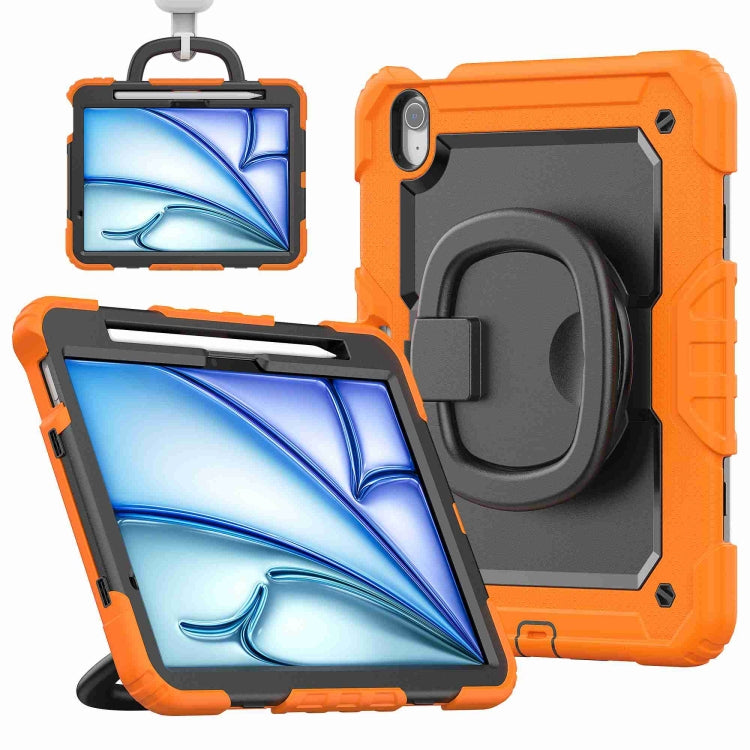 Handle Silicone Hydric PC Tablet Case with Shoulder Strap, For iPad Air 11 2025 / 2024