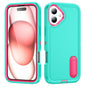 Rugged PC + Silicone Phone Case with Holder, For iPhone 16