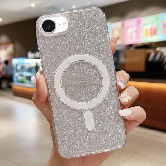 Acrylic Transparent Glitter MagSafe Phone Case, For iPhone 16e, For iPhone 16 Pro Max, For iPhone 16 Pro, For iPhone 16 Plus, For iPhone 16, For iPhone 15 Pro Max