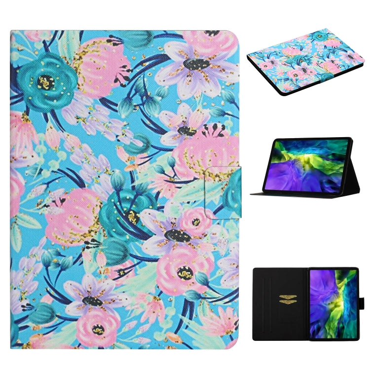 Flower Pattern Flip Leather Smart Tablet Case, For iPad 10th Gen 10.9 2022