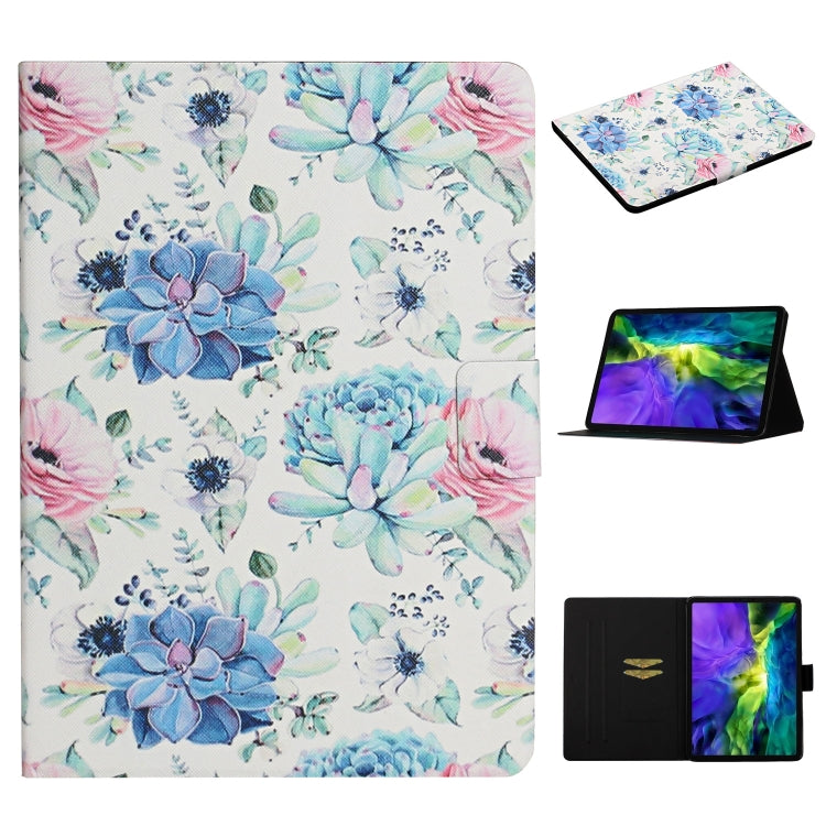 Flower Pattern Flip Leather Smart Tablet Case, For iPad 10th Gen 10.9 2022