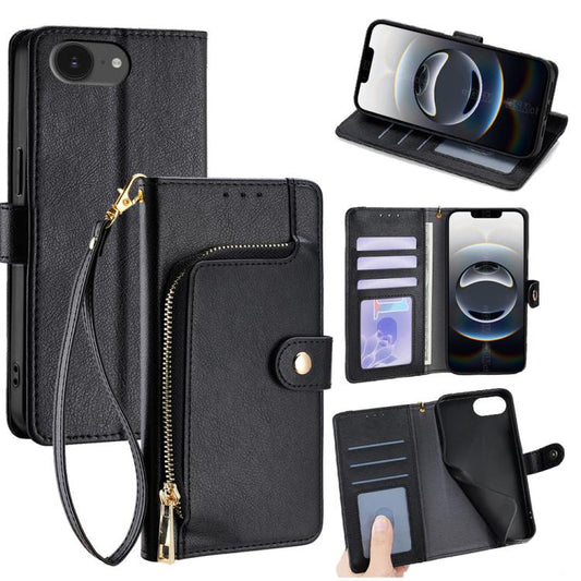 Zipper Bag Leather Phone Case, For iPhone 16e, For iPhone 16 Pro Max, For iPhone 16 Pro, For iPhone 16 Plus, For iPhone 16