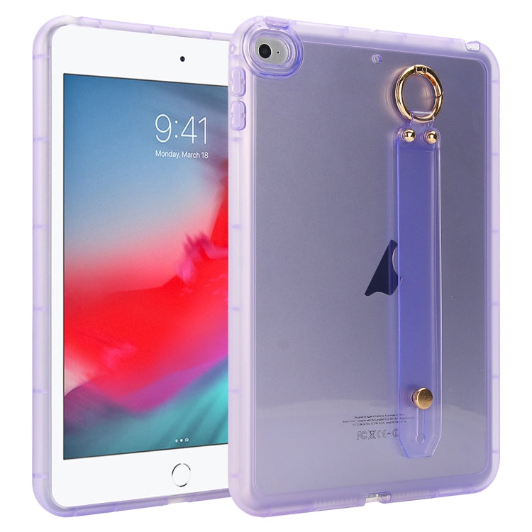 Wristband Holder PC Hybrid TPU Soft Tablet Case, For iPad Air 5 / Air 4 / Pro 11 2018, For iPad 10.2 2021 / 2020 / 2019, For iPad mini 5 / 4, For iPad Air 3 10.5 2019, For iPad Air 2 / 9.7 2017 / 2018