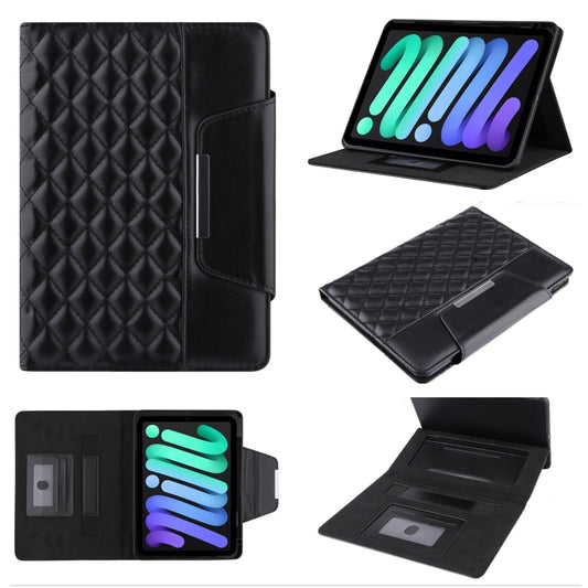 Diamond Pattern Hardware Buckle Smart Leather Tablet Case, For iPad mini 6 / mini 2024