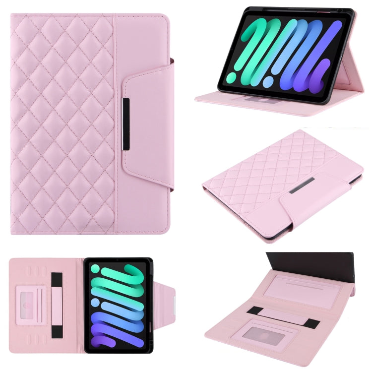 Diamond Pattern Hardware Buckle Smart Leather Tablet Case, For iPad mini 6 / mini 2024