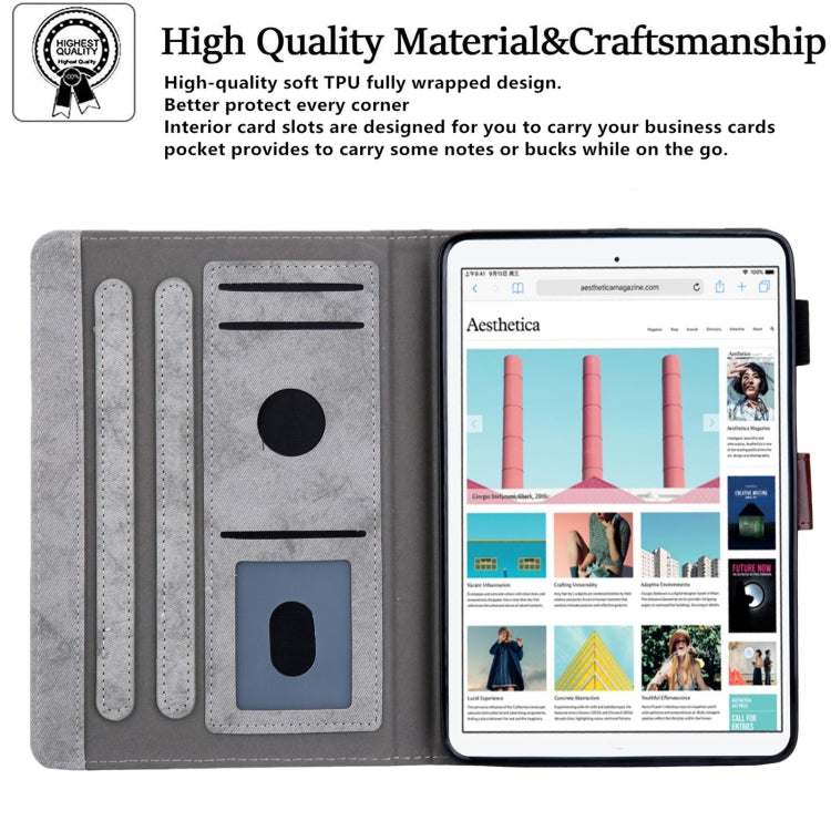 Fabric Contrast Color Smart Leather Tablet Case, For iPad mini 6 / mini 2024
