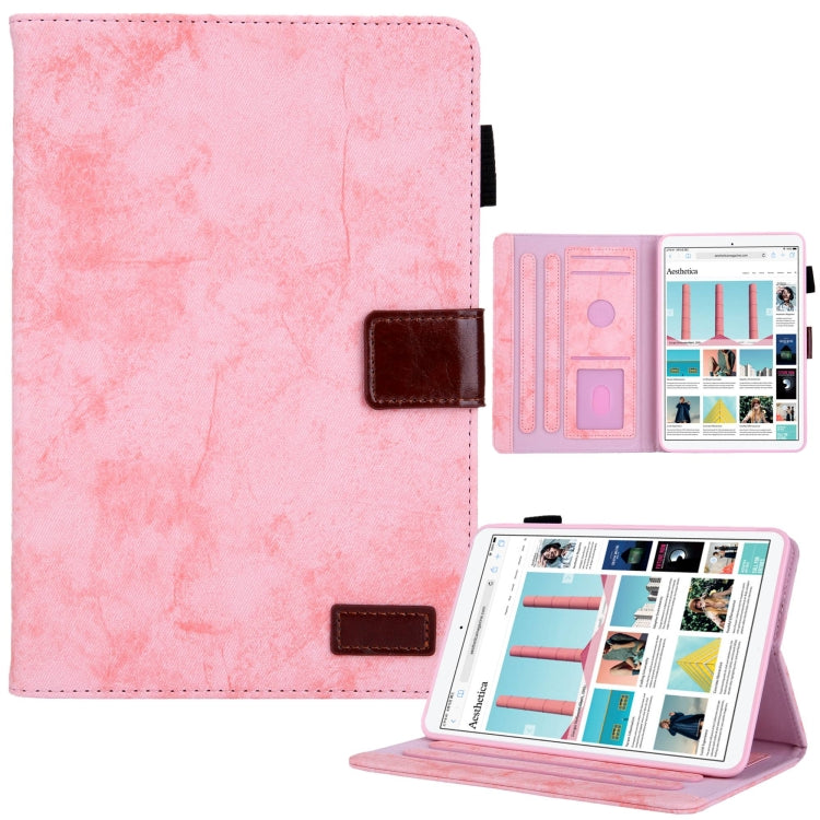 Fabric Contrast Color Smart Leather Tablet Case, For iPad mini 6 / mini 2024