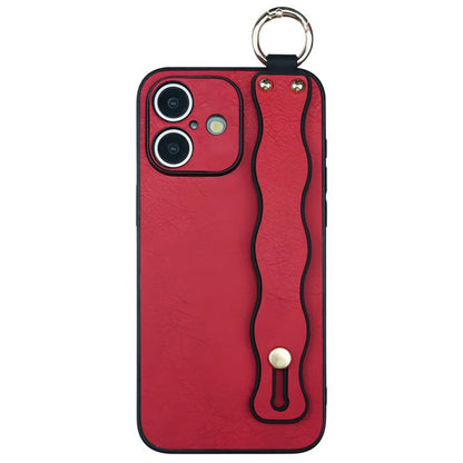 Wavy Wristband Bracket TPU Phone Case, For iPhone 16 Pro Max, For iPhone 16 Pro, For iPhone 16 Plus, For iPhone 16, For iPhone 15 Pro Max, For iPhone 15 Pro