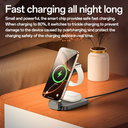 Yesido DS26 4-in-1 Magnetic Wireless Charging Stand with Night Light, DS26