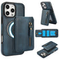 Zipper Wallet Split MagSafe Leather Back Phone Case, For iPhone 16e, For iPhone 16 Pro Max, For iPhone 16 Pro, For iPhone 16 Plus, For iPhone 16, For iPhone 15 Pro Max