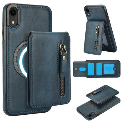 Zipper Wallet Split MagSafe Leather Back Phone Case, For iPhone X / XS, For iPhone XR, For iPhone XS Max, For iPhone 7 Plus / 8 Plus