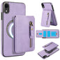 Zipper Wallet Split MagSafe Leather Back Phone Case, For iPhone X / XS, For iPhone XR, For iPhone XS Max, For iPhone 7 Plus / 8 Plus