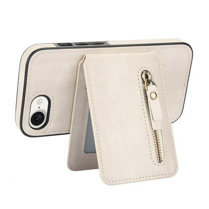 Zipper Wallet Split MagSafe Leather Back Phone Case, For iPhone 16e, For iPhone 16 Pro Max, For iPhone 16 Pro, For iPhone 16 Plus, For iPhone 16, For iPhone 15 Pro Max