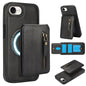 Zipper Wallet Split MagSafe Leather Back Phone Case, For iPhone 16e, For iPhone 16 Pro Max, For iPhone 16 Pro, For iPhone 16 Plus, For iPhone 16, For iPhone 15 Pro Max