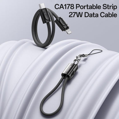 Yesido CA178 Portable Strip PD27W Type-C to 8 Pin Zinc Alloy Data Cable, Length: 20cm, Type-C to 8 Pin