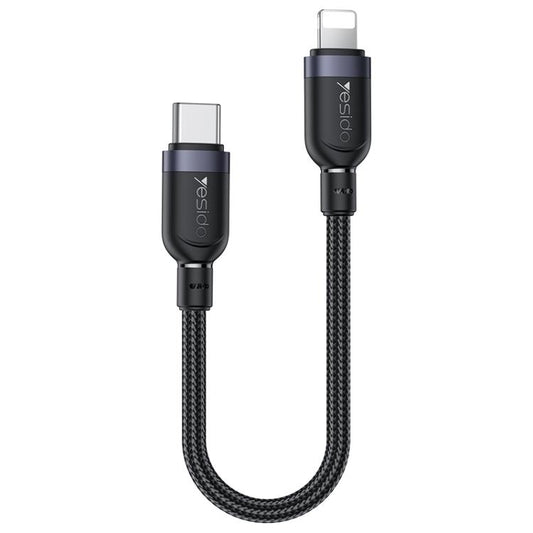 Yesido CA187 27W Type-C to 8 Pin Aluminum Alloy Data Cable, Length: 0.3m, 0.3m
