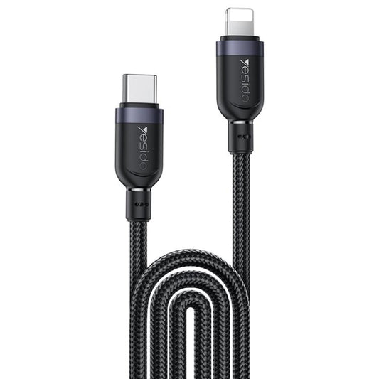 Yesido CA193 27W Type-C to 8 Pin Aluminum Alloy Data Cable, Length: 3m, 3m