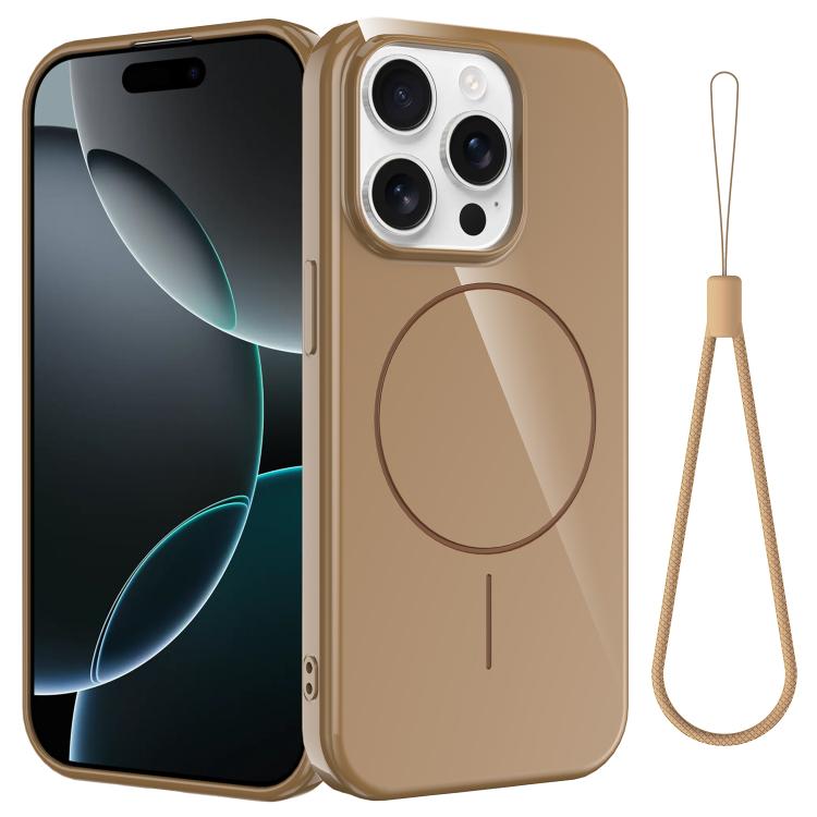 Glossy TPU Shockproof MagSafe Phone Case with Lanyard, For iPhone 13 Pro, For iPhone 13
