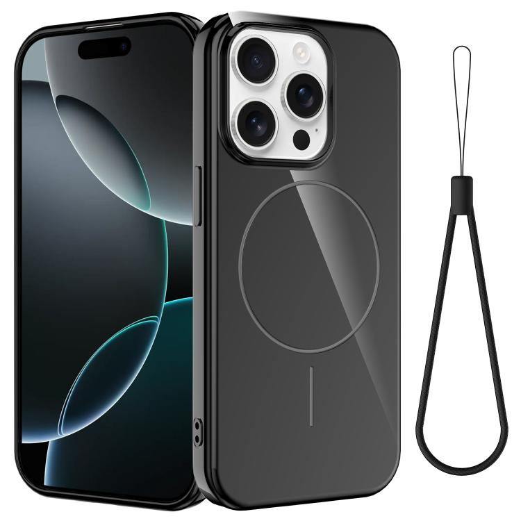 Glossy TPU Shockproof MagSafe Phone Case with Lanyard, For iPhone 13 Pro, For iPhone 13