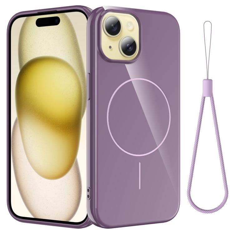 Glossy TPU Shockproof MagSafe Phone Case with Lanyard, For iPhone 13 Pro, For iPhone 13