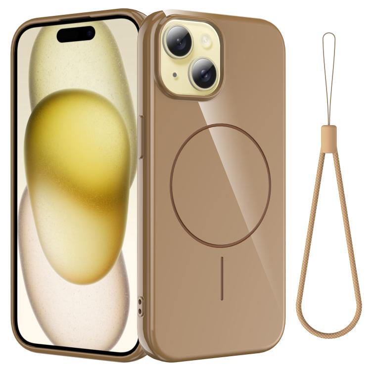 Glossy TPU Shockproof MagSafe Phone Case with Lanyard, For iPhone 13 Pro, For iPhone 13